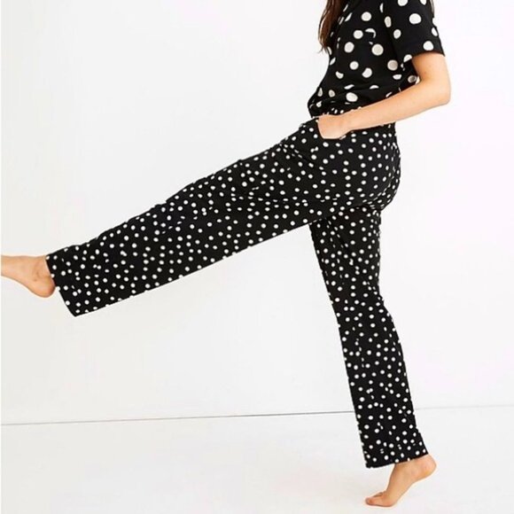 Madewell Knit Bedtime Inkwell Dots Pajama Pants, XXL